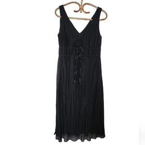 Vintage black sparkly midi dress